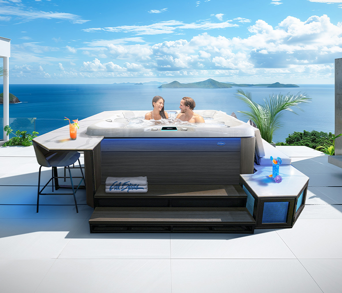 Calspas hot tub being used in a family setting - Manteca